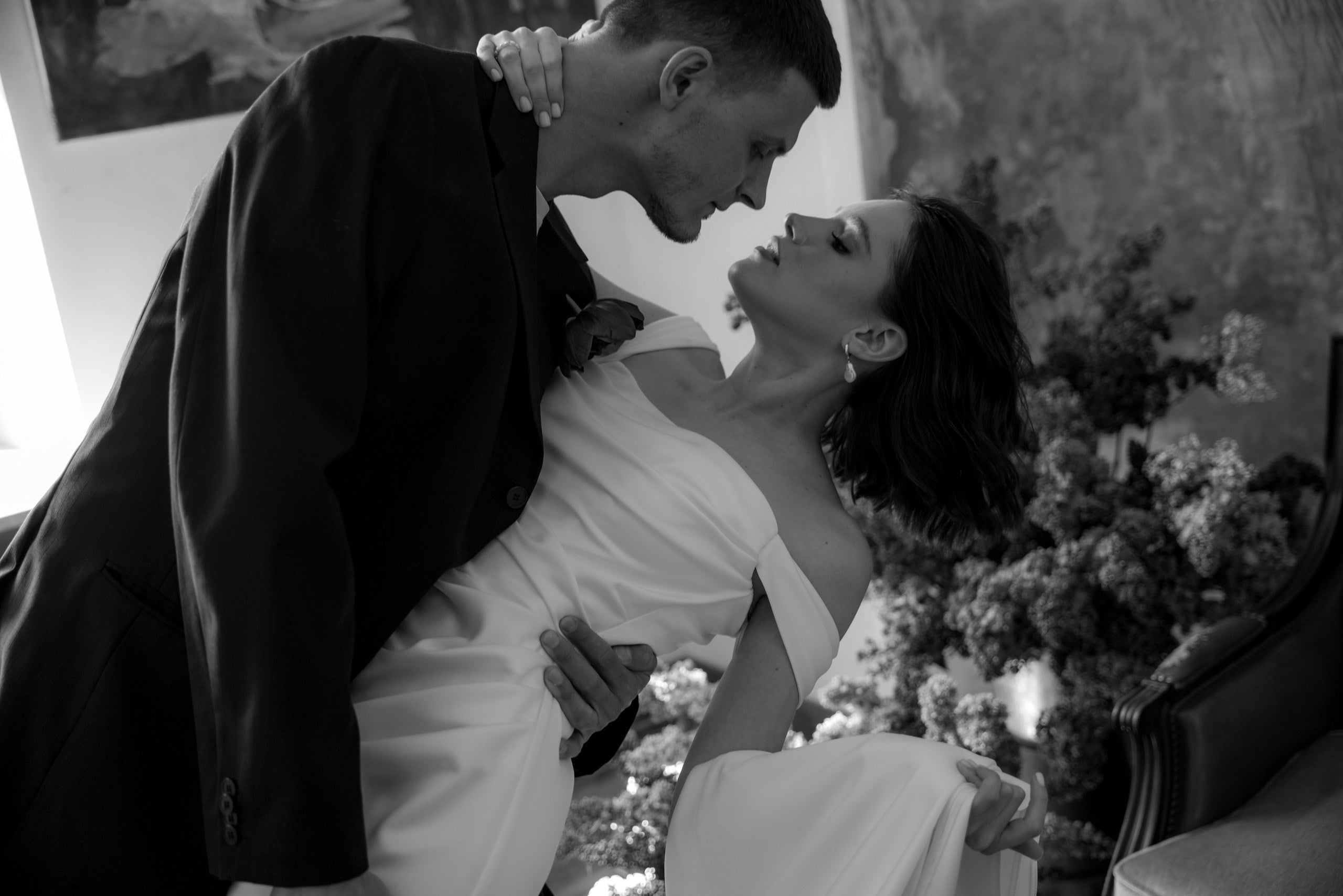 Satin Wedding Dress with a Dramatic Silhouette | Camellia