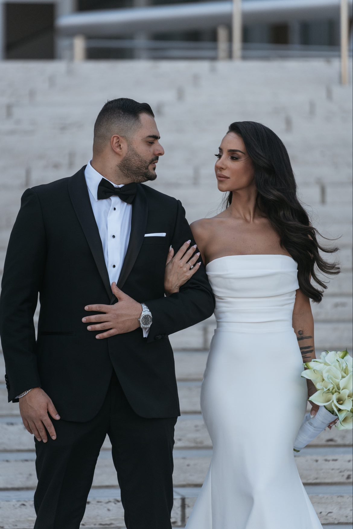 Audrey 3D Flower Sleeves Sample Sale wedding dress by Bethy Lade - unique bridal gown