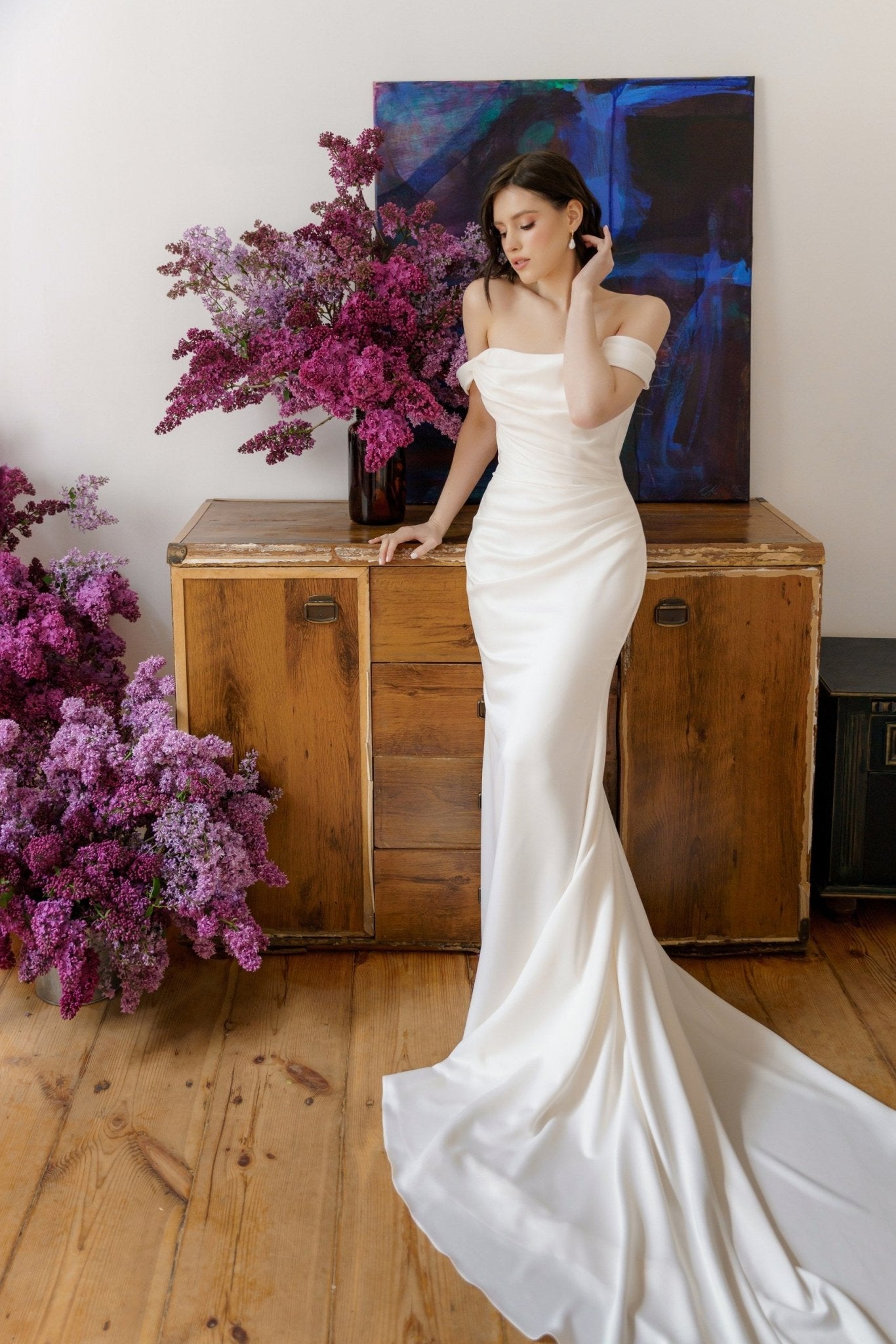 Camellia Satin Ready to Ship wedding dress by Bethy Lade - unique bridal gown