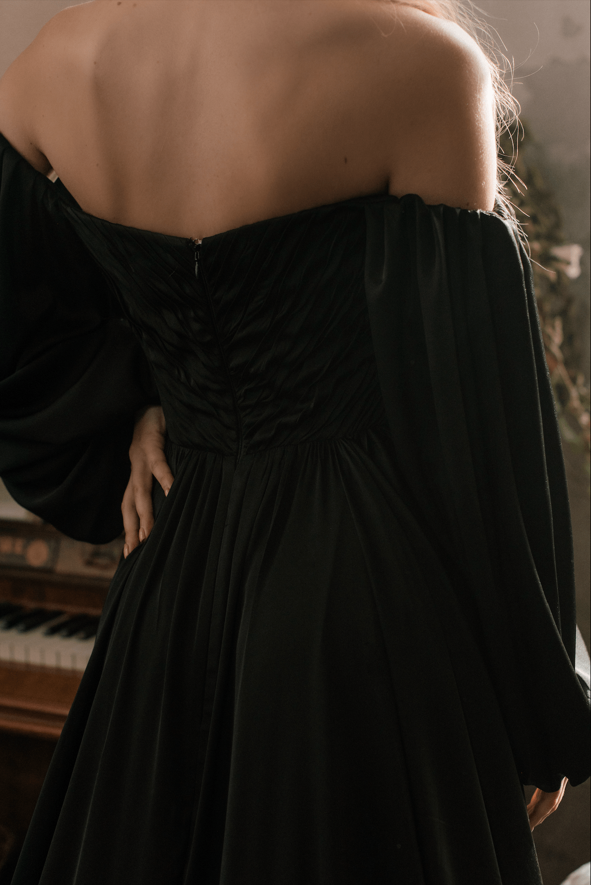 Black Millie wedding dress by Bethy Lade - unique bridal gown