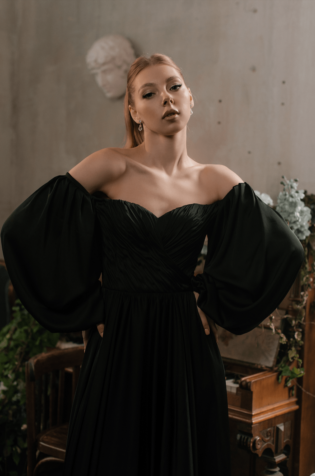 Black Millie wedding dress by Bethy Lade - unique bridal gown