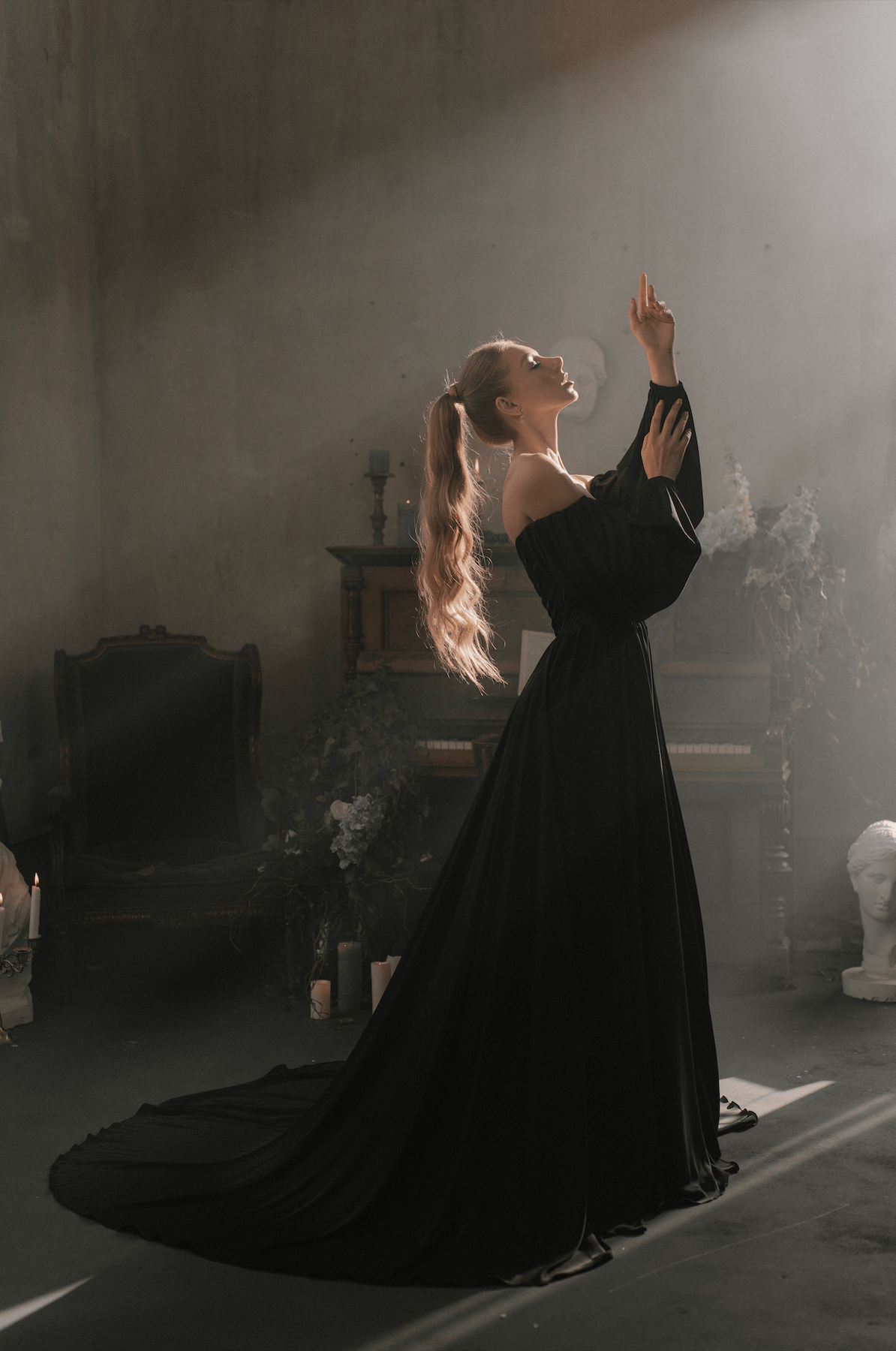 Black Millie wedding dress by Bethy Lade - unique bridal gown