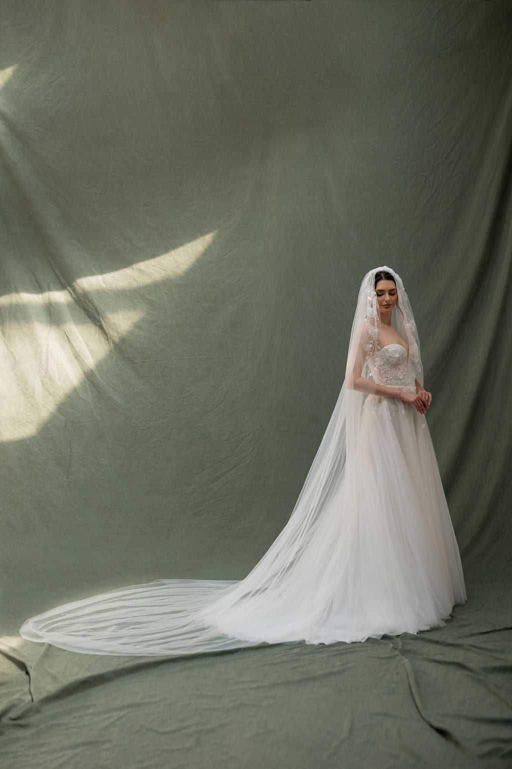 Magnolia Juliet Cap Veil wedding dress by Bethy Lade - unique bridal gown