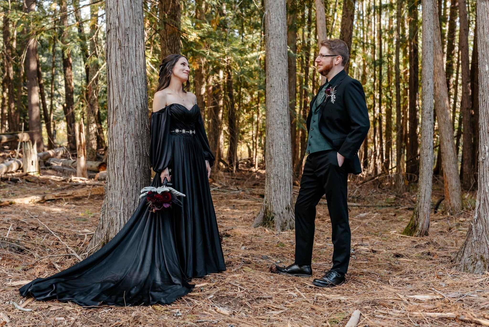 Black Millie Ready to ship wedding dress by Bethy Lade - unique bridal gown