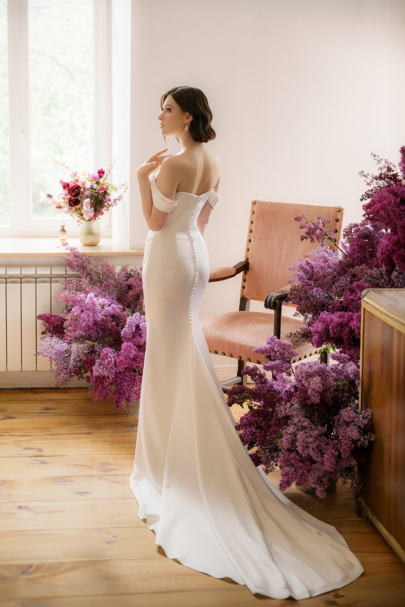 Camellia Satin Ready to Ship wedding dress by Bethy Lade - unique bridal gown