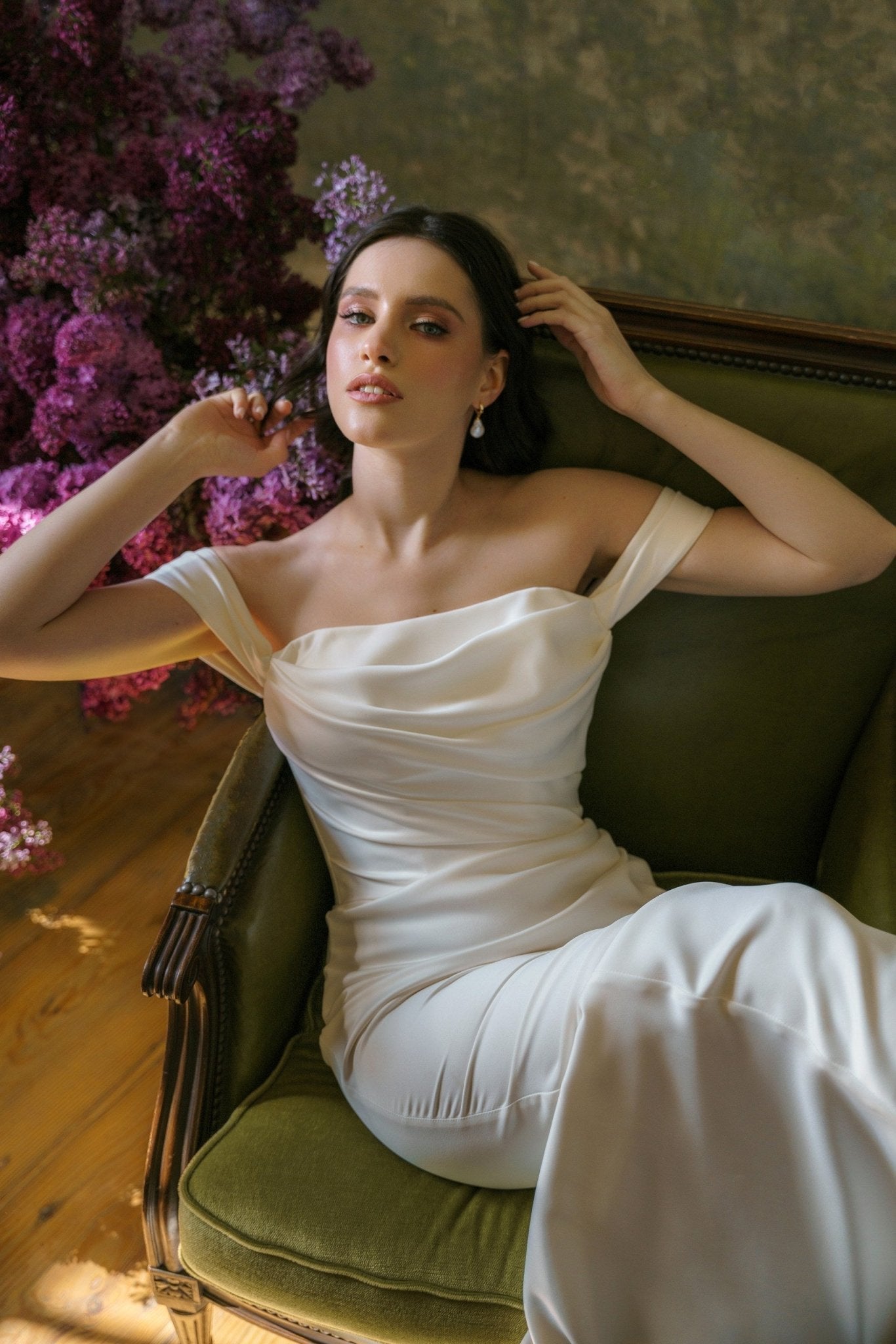 Camellia Satin Ready to Ship wedding dress by Bethy Lade - unique bridal gown